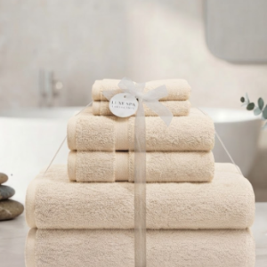 beige plain double set of 6.