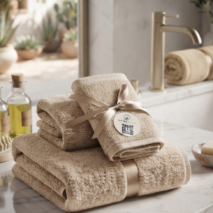 beige plain single set of 3.