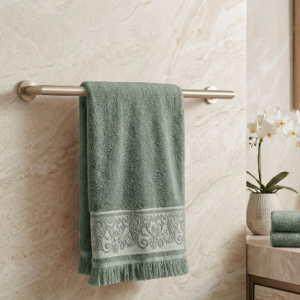 olive jacquard fringe