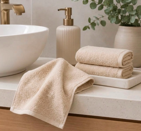 light beige mini hand towel light beige mini hand towel